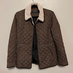 Ralph Lauren Houndstooth Quilted Jacket size small